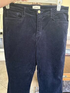 L'AGENCE Navy Velvet Pants